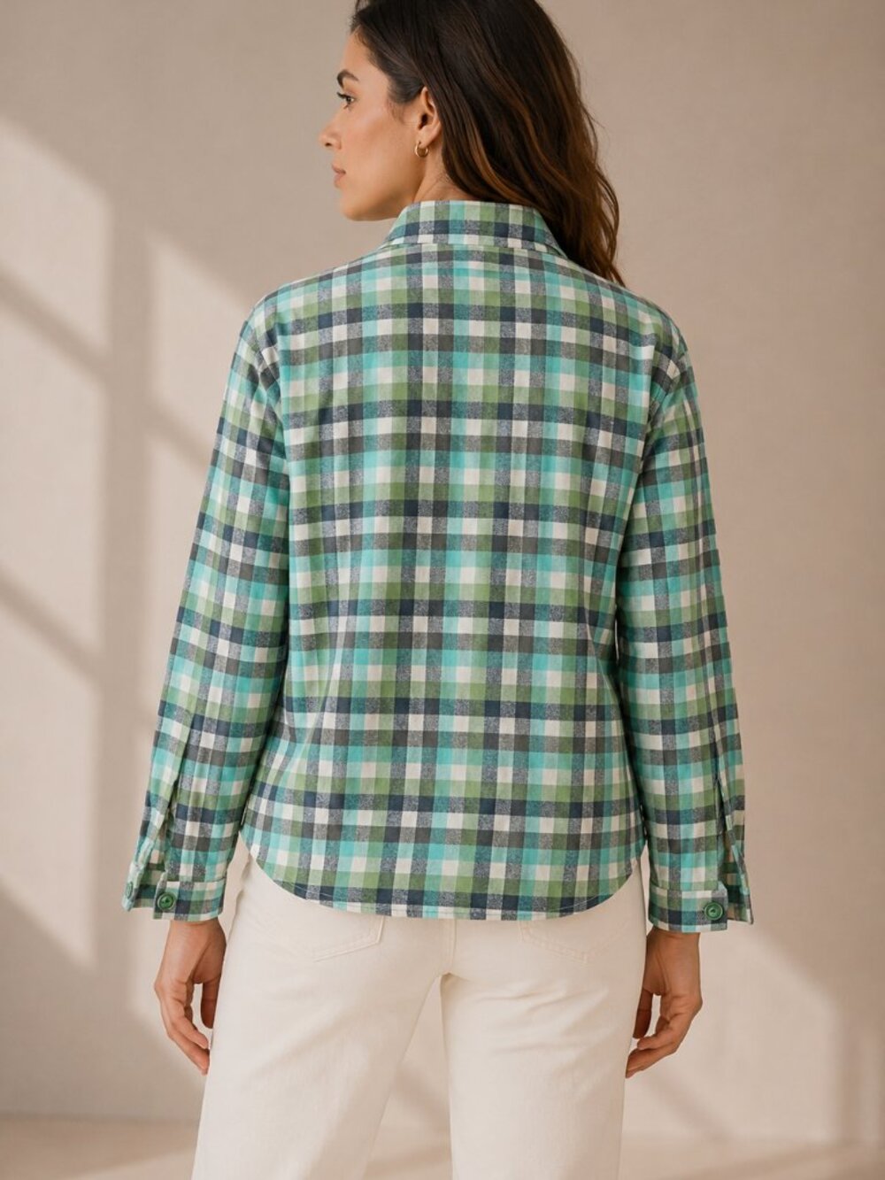 Leylie Los Angeles Plaid Shacket Jacket Size S Japanese Cotton Utility Chore - Picture 2 of 7